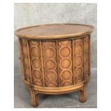 Thomasville style round wood end table