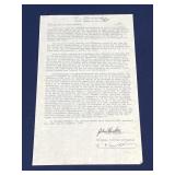 Agreement letter signed by John Huston &