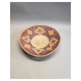 Vintage hand woven coiled bowl