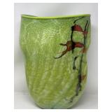 Signed art glass vase