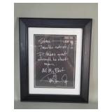 Signed Paul Stanley Kiss quitarist plaque