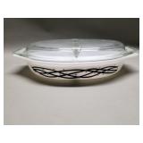 Vintage1958 Pyrex Barbed Wire casserole with lid