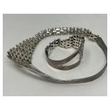 Pair of vintage Art Deco style sterling silver