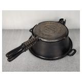 Antique iron Griswold No8 waffle maker
