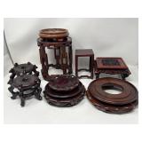 Group of vintage wood stands