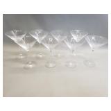 Group of crystal Martini glasses