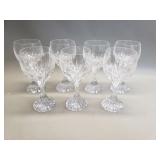 Seven Baccarat wine glasses