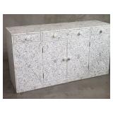 Vintage mother of pearl inlay credenza