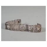 800 silver floral bracelet