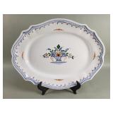 Faience oval platter " Decor Rouen "