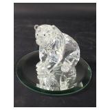 Swarovski crystal grizzly bear figurine
