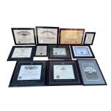 Large lot of degrees and certificates