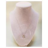 14k gold necklace with pearl pendant