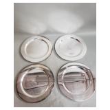 4 silver chargers