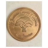 Vintage gilt bronze commemorative medallion