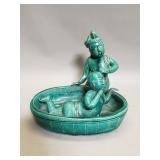 Vintage green glazed Chinese Chinoiserie cereamic