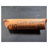 Roll of 40 Washington silver quarter coins