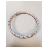 Sterling hinged stardust bangle bracelet