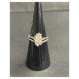 Vintage sterling silver and CZ ring