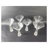 Brutalist modern martini glasses