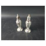 Sterling silver weighted salt and pepper shakers