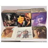 Vintage vinyl record collection