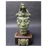 Vintage crushed stone and resin Mayan Pakal