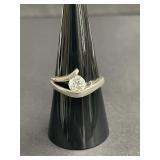 Sterling silver and CZ ring