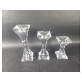 Set of 3 lead crystal sticks