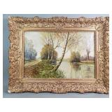 Signed R.V.D. Bosch Impressionist-style oil on