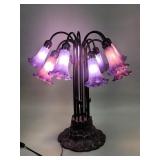 Tiffany style metal multi-light pond Lily table