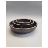 Mid-century Modern Heath nesting ceramic ashtrays