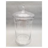 Large lidded glass canister