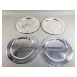 4 silver chargers