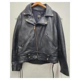 Vintage biker Hog Skins USA made leather jacket