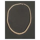 Vintage sterling silver twisted rope chain