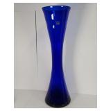 Blenko cobalt hourglass tall vase