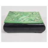 Signed D. Zane ceramic trinket box with dragon