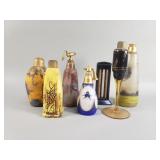 Group of vintage art glass perfume atomizer