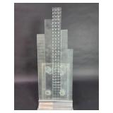 Ron Ligrano #51 glass and aluminum sculpture