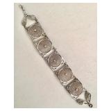 Vintage Egyptian Revival silver filigree