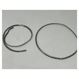 Pair of vintage sterling silver necklaces