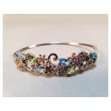 Sterling and semi-precious gemstones bracelet