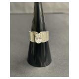 Sterling silver and CZ ring