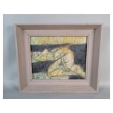 Moshe Katz signed oil painting on canvas