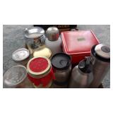 Coffee Tin, Shaker, Mason Jars, Metal H2O Bottles