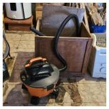 Shop Vac, Wooden Box &  Tubing