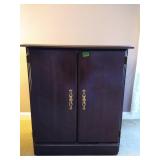 Dark Wood Media Cabinet 25.5"w x 20"d x 30"h