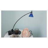 Pink Salt Lamp, Desk Lamp, Sea Glass Lot