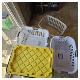 Laundry Baskets, Black Yellow Top Storage Bin
